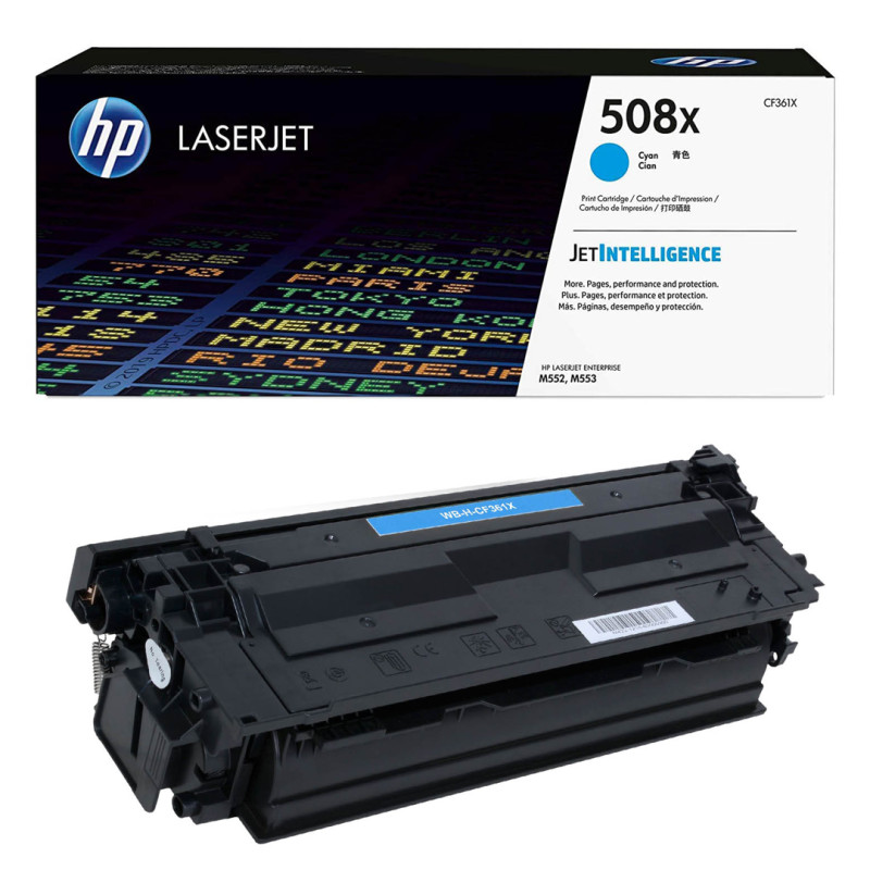 Toner HP 508X do Color LaserJet M552/553 | 9 500 str. | cyan