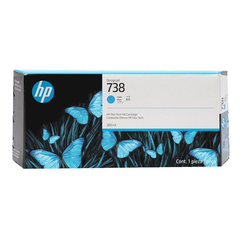Tusz HP 738 | 300 ml | Cyan Tusz HP 738 | 300 ml | Cyan