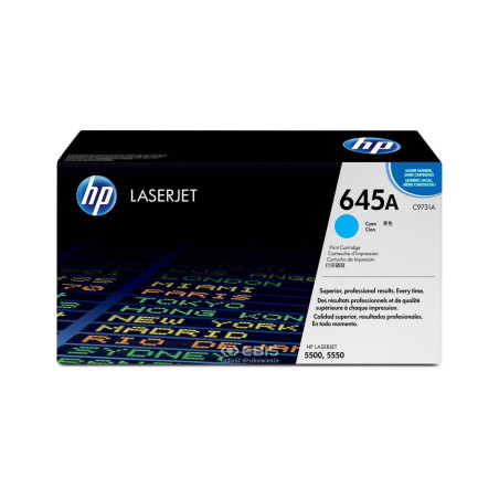Toner HP 645A do Color LaserJet 5500/5550 | 12 000 str. | cyan