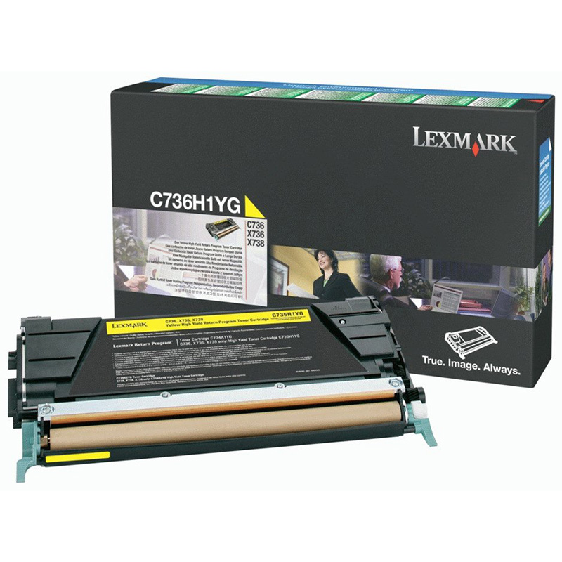 Kaseta z tonerem Lexmark do C736 | zwrotny | 10 000 str. | yellow