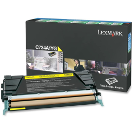 Kaseta z tonerem Lexmark do C-734/736 | zwrotny | 6 000 str. | yellow