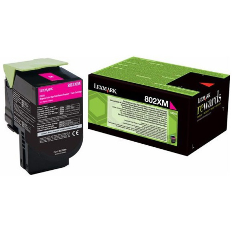 Kaseta z tonerem Lexmark 802XM do CX-510 | zwrotny | 4 000 str. | magenta