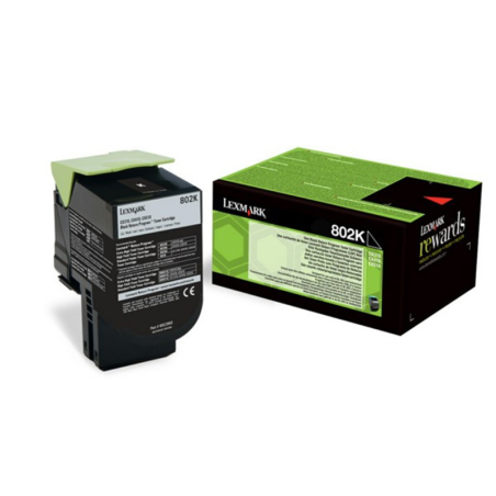 Kaseta z tonerem Lexmark 802K do CX-310/410/510 | zwrotny | 1 000 str. | black