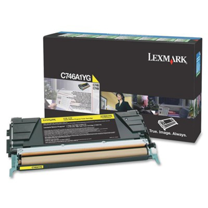 Kaseta z tonerem Lexmark do C-746/748 | zwrotny | 7 000 str. | yellow