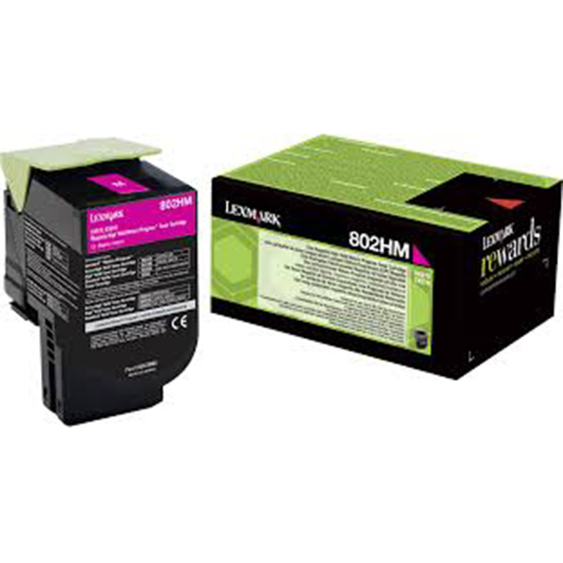 Kaseta z tonerem Lexmark 802HM do CX-410/510 | zwrotny | 3 000 str. | magenta