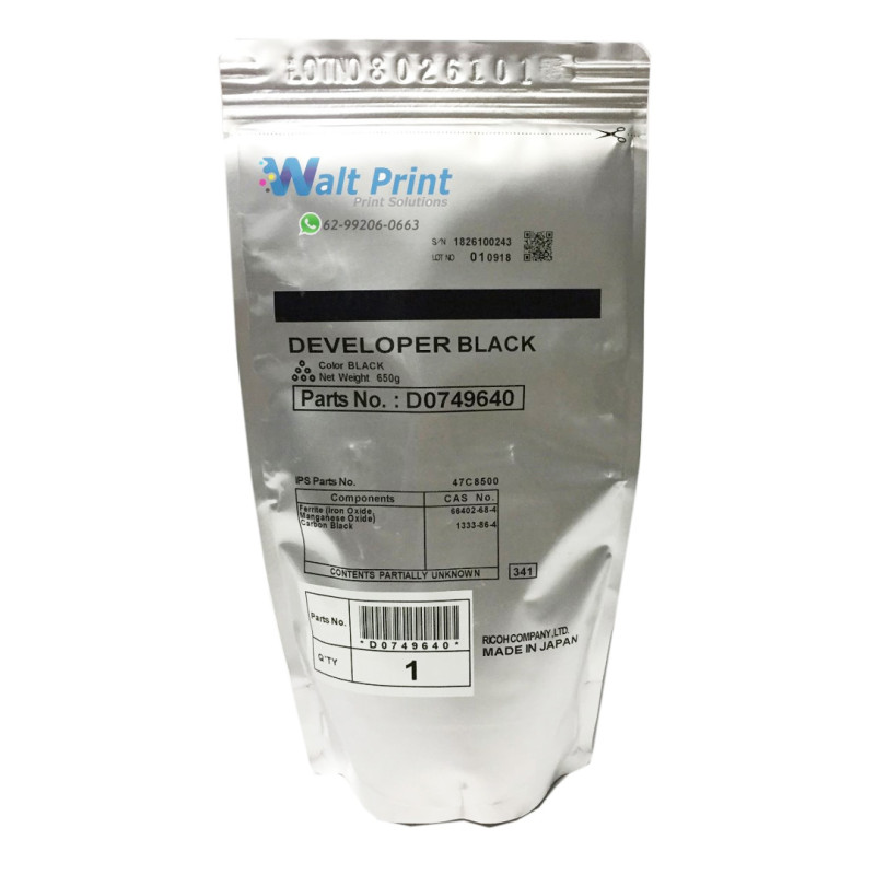 Developer Ricoh do Pro C651EX/C751EX/C751 | 750 000 str | black Developer Ricoh do Pro C651EX/C751EX/C751 | 750 000 str | black