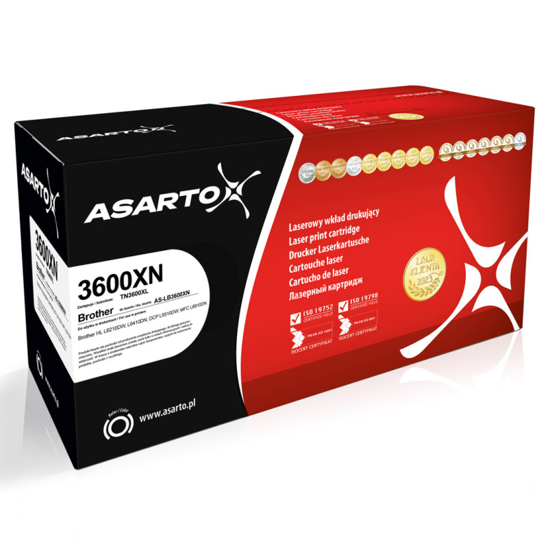Toner Asarto do Brother 3600XN | TN3600XL | 6000str. | black Toner Asarto do Brother 3600XN | TN3600XL | 6000str. | black