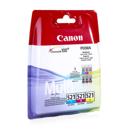 Tusz Canon CLI521 do iP-3600/4600, MP-540/620/630/980 | 3 x 9 ml | CMY