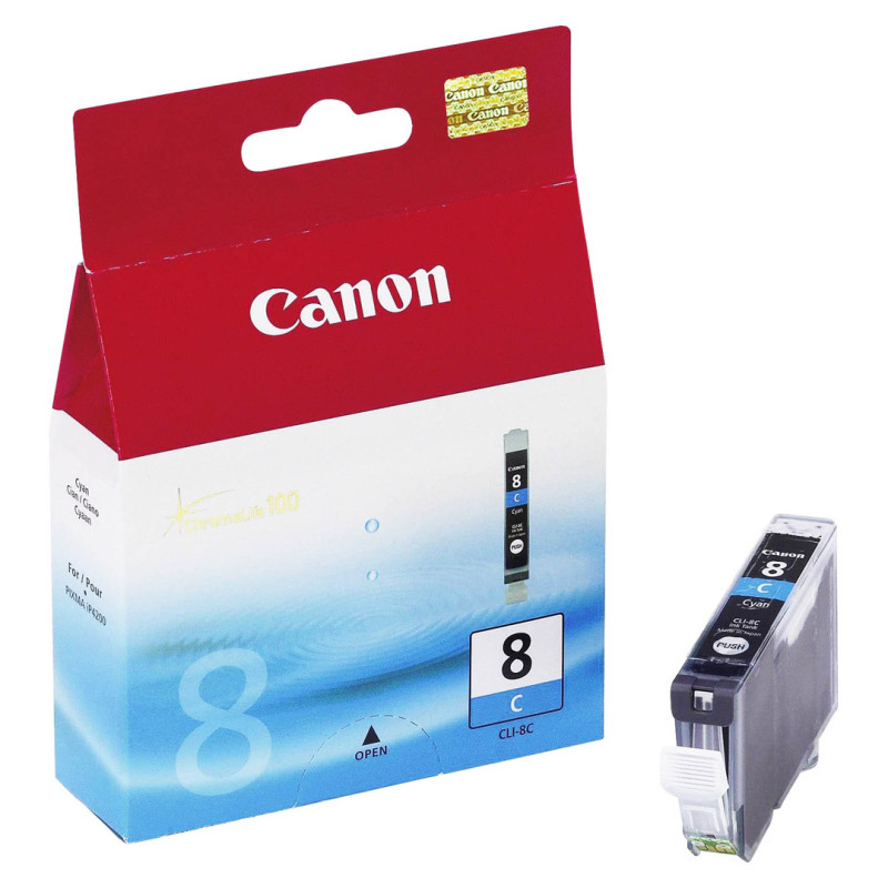 Tusz Canon CLI8C do iP-4200/4300/5200/5300/6600, MP-500/600/800 | 13ml | cyan Tusz Canon CLI8C do iP-4200/4300/5200/5300/6600, MP-500/600/800 | 13ml | cyan
