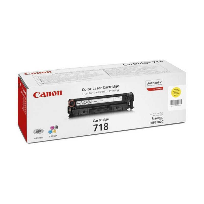 Toner Canon CRG718Y do LBP-7200/7210/7660 | korporacyjny | 2 900 str. | yellow Toner Canon CRG718Y do LBP-7200/7210/7660 | korporacyjny | 2 900 str. | yellow