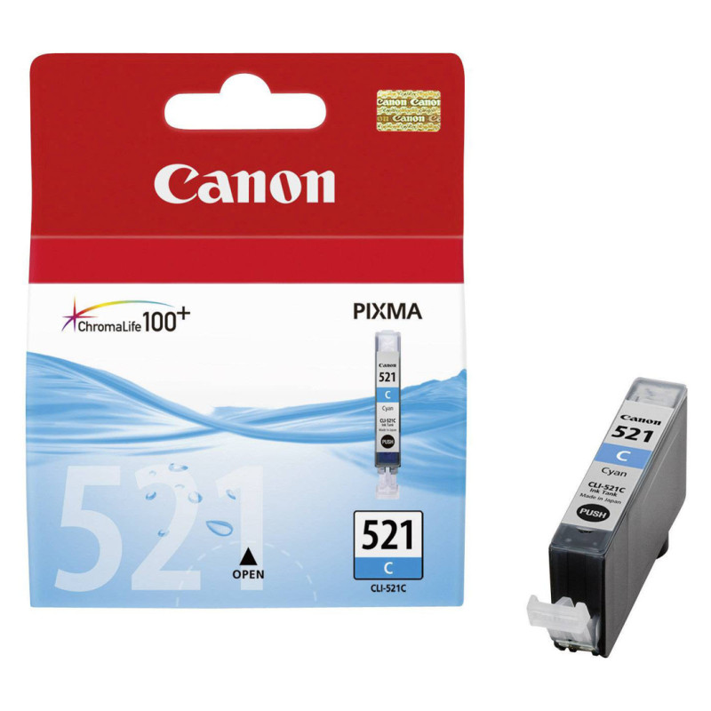Tusz Canon CLI521C do iP3600/4600, MP-540/620/630/980 | 9ml | cyan Tusz Canon CLI521C do iP3600/4600, MP-540/620/630/980 | 9ml | cyan