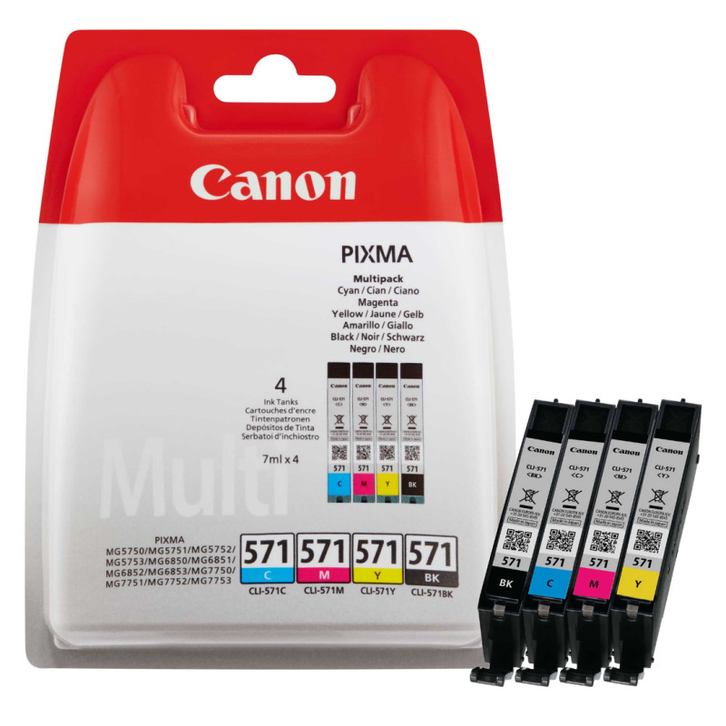 Tusz Canon CLI-571CMYK do Pixma MG-5750/6850/7750 | 4 x 7ml | CMYK Tusz Canon CLI-571CMYK do Pixma MG-5750/6850/7750 | 4 x 7ml | CMYK