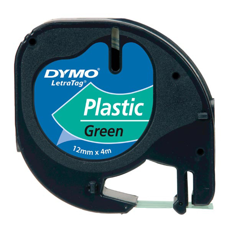 Dymo taśma do drukarek LetraTag 59425 | 12mm/4m | plastikowa | zielona