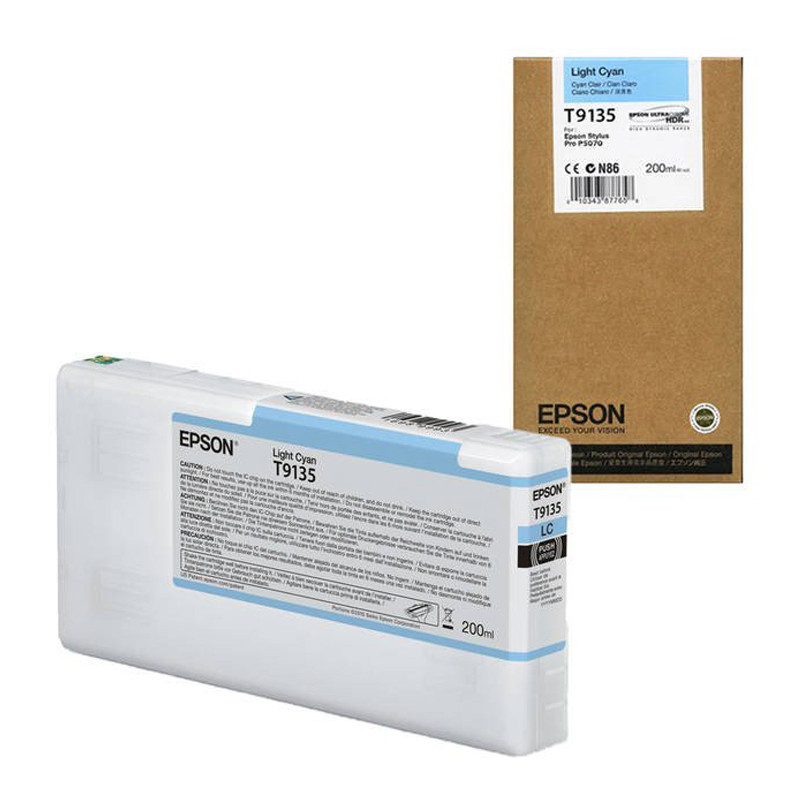 Tusz Epson T9135 do Sure Color SC-P5000 | 200 ml | Light cyan Tusz Epson T9135 do Sure Color SC-P5000 | 200 ml | Light cyan