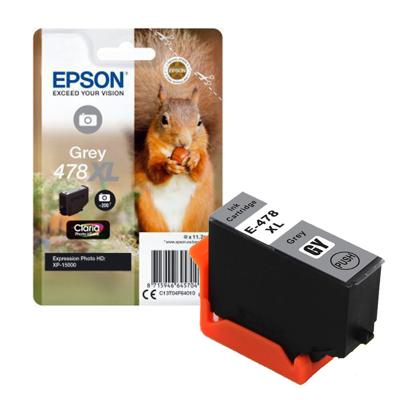 Tuszy Epson 478XL Claria Photo HD| Grey | 11,2 ml Tuszy Epson 478XL Claria Photo HD| Grey | 11,2 ml