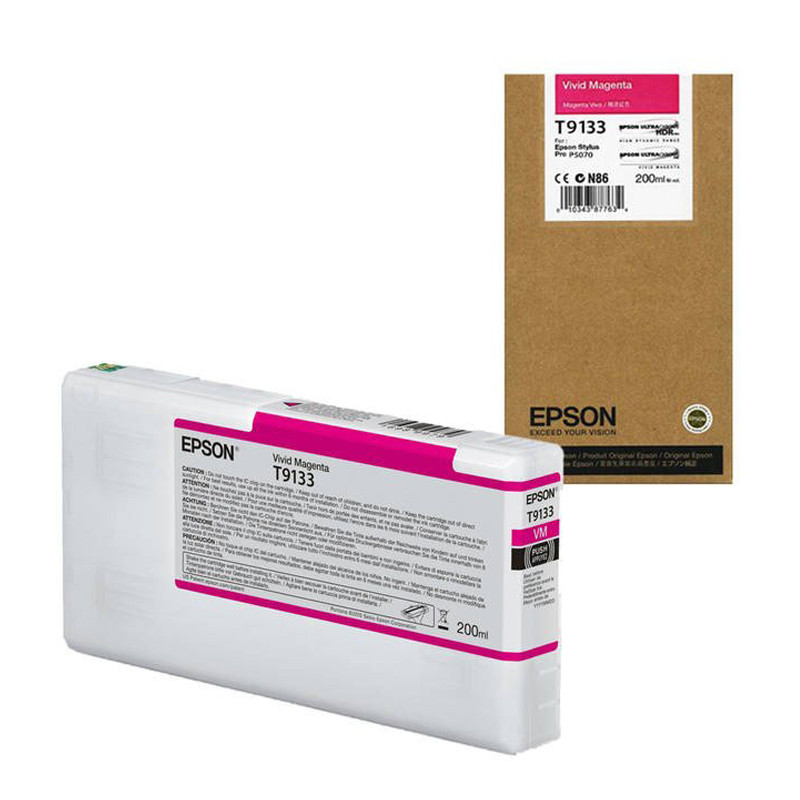 Tusz Epson T9133 do Sure Color SC-P5000 | 200 ml | Vivid magenta Tusz Epson T9133 do Sure Color SC-P5000 | 200 ml | Vivid magenta