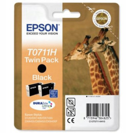 Tusz Epson T0711H do D120,SX-205/405/515 | 2 x 11,1ml |  black