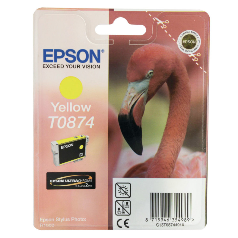 Tusz Epson T0874 do Stylus Photo R1900 | 11,4ml | yellow Tusz Epson T0874 do Stylus Photo R1900 | 11,4ml | yellow