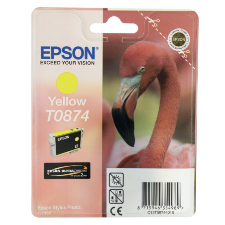 Tusz Epson T0874 do Stylus Photo R1900  | 11,4ml | yellow