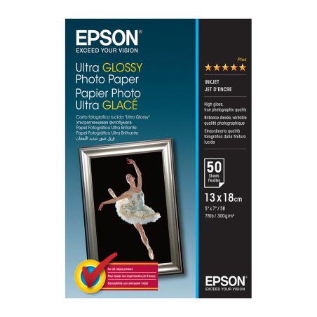 Papier Epson - Ultra Glossy Photo | fotograficzny | 300g/m2 |130 x 180mm | 50ark