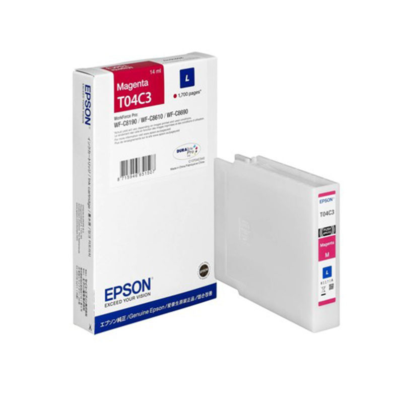 Tusz Epson T04C3 L do WF-C81xx/C86xx | magenta | 1700str | 14ml Tusz Epson T04C3 L do WF-C81xx/C86xx | magenta | 1700str | 14ml