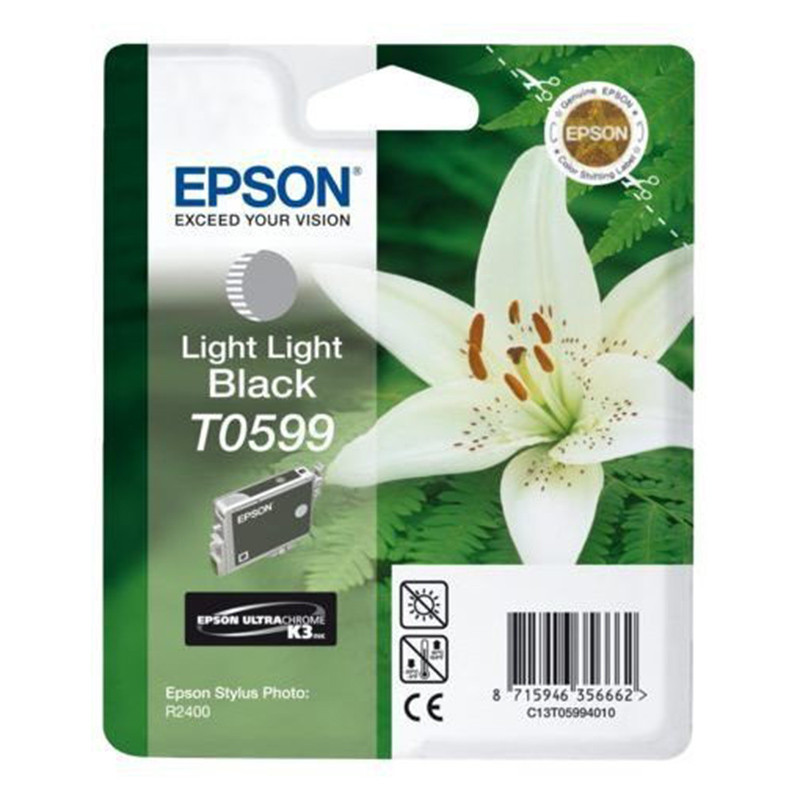 Tusz Epson T0599 do Stylus Photo R2400 | 13ml | light light black Tusz Epson T0599 do Stylus Photo R2400 | 13ml | light light black