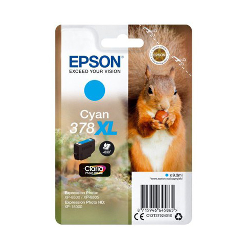 Tuszy Epson 378XL Claria Photo HD| Cyan | 9,3 ml Tuszy Epson 378XL Claria Photo HD| Cyan | 9,3 ml