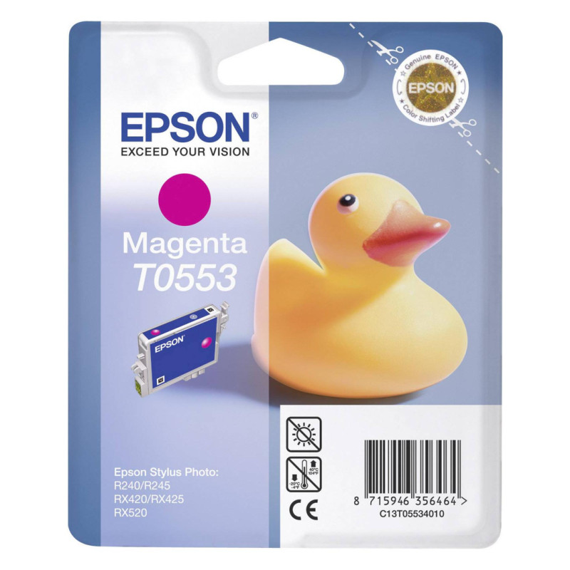 Tusz Epson T0553 do Stylus Photo R-240/245, RX-425/520 | 8ml | magenta Tusz Epson T0553 do Stylus Photo R-240/245, RX-425/520 | 8ml | magenta