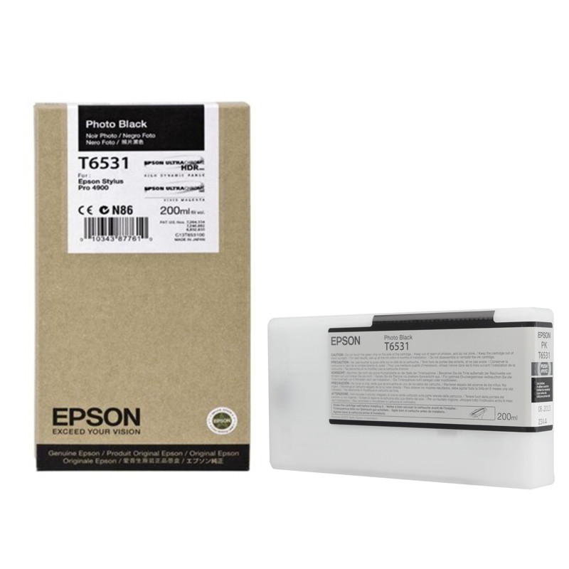 Tusz Epson T6531 do Stylus Pro 4900 | 220ml | photo black Tusz Epson T6531 do Stylus Pro 4900 | 220ml | photo black