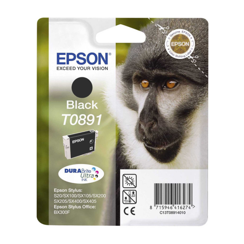 Tusz  Epson T0891 do Stylus S20,SX-100/105/200/205 | 5,8ml | black