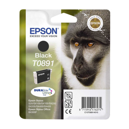 Tusz  Epson T0891 do Stylus S20,SX-100/105/200/205 | 5,8ml | black