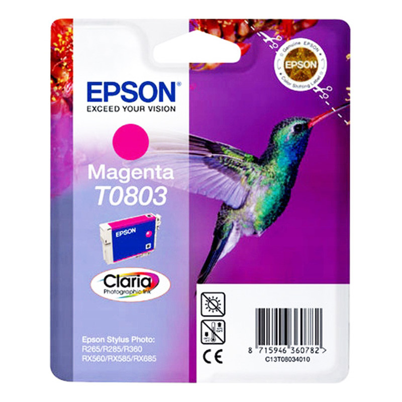 Tusz Epson T0803 do Stylus Photo R-265/285/360 RX560 | 7,4ml | magenta