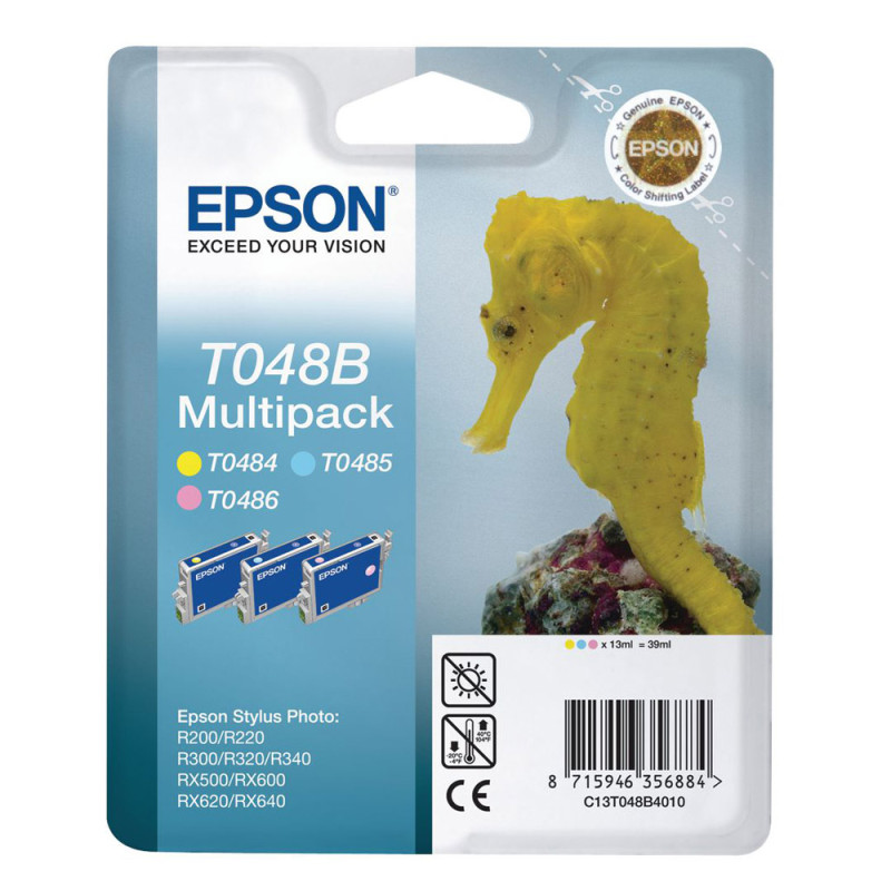 Zestaw tuszy  Epson T048B do R+200/300/340, RX+500/600 | 39ml | LC/LM/Y